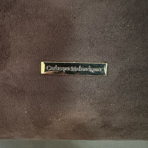 NWT Catherine Melandrino Brown Faux Suede Bag - Picture 5 of 11